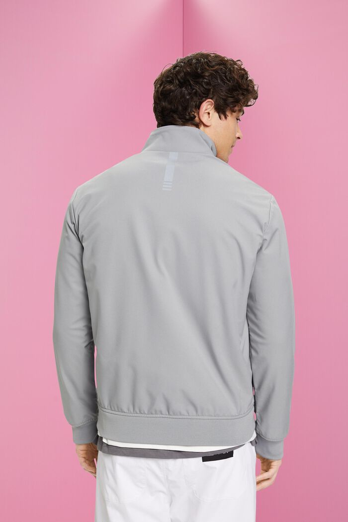 Herringbone softshell jacket, MEDIUM GREY, detail image number 3