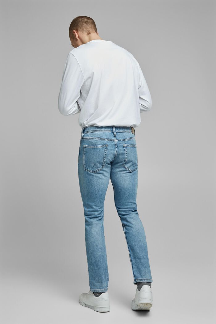 Stretch jeans containing organic cotton, BLUE LIGHT WASHED, detail image number 1
