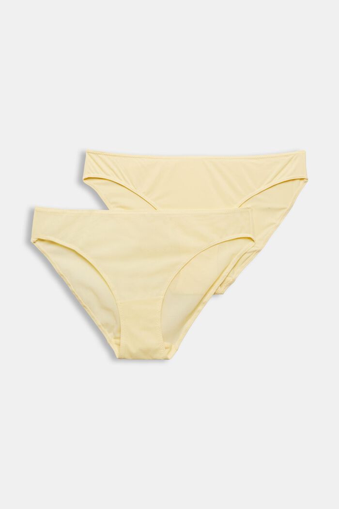 Made of recycled material: Double pack of microfibre briefs, LIGHT YELLOW, detail image number 4