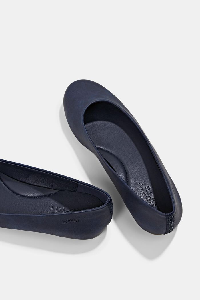 Faux leather ballerinas, NAVY, detail image number 4