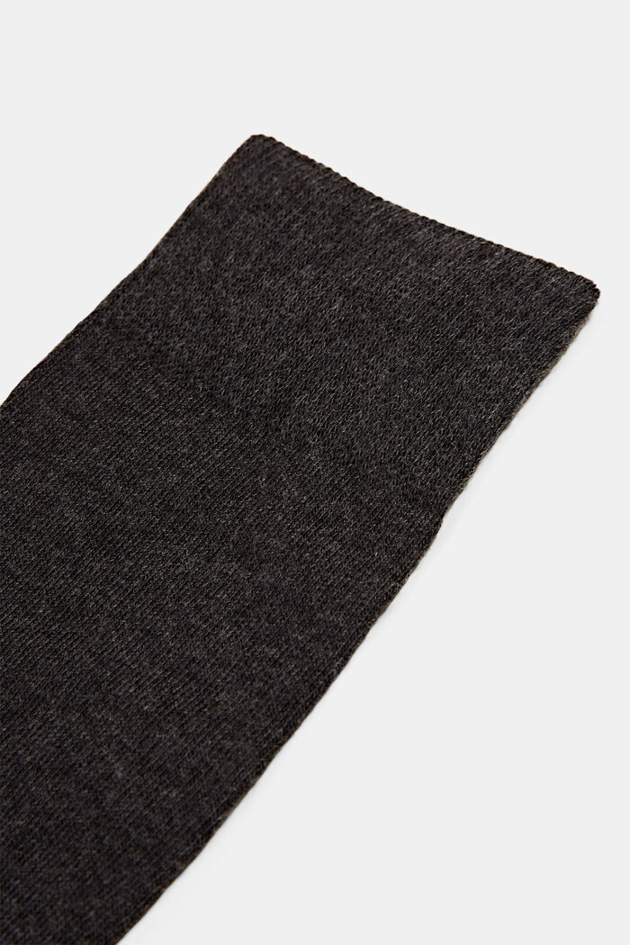 Knee-high socks made of blended cotton, ANTHRACITE MELANGE, detail image number 1