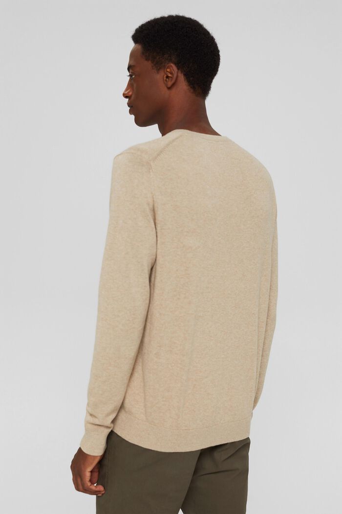 Basic jumper made of 100% Pima cotton, BEIGE, detail image number 3