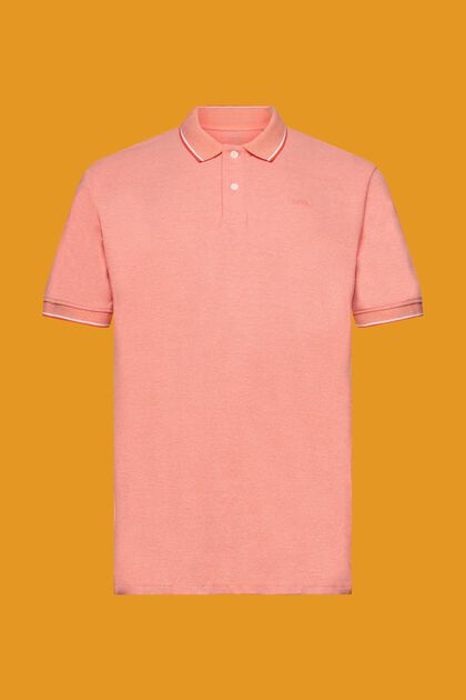Pique polo shirt with striped details