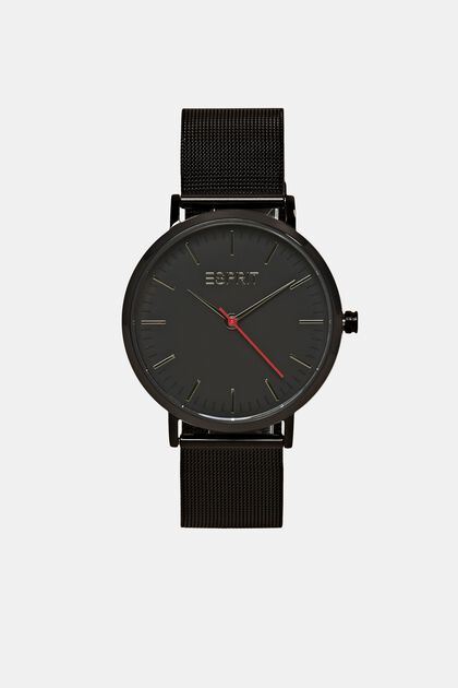 Stainless-steel watch with a mesh strap
