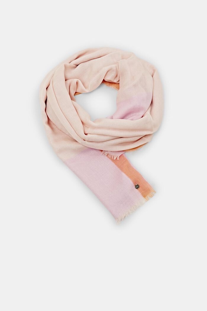 Tri-tone woven scarf, OFF WHITE, detail image number 0