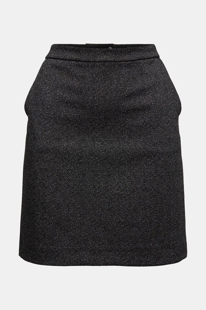 Mix + match HERRINGBONE A-line skirt