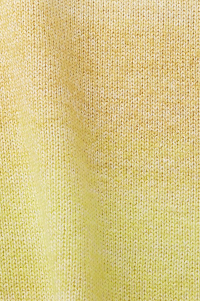 Short sleeve jumper, cotton blend, BRIGHT YELLOW, detail image number 5