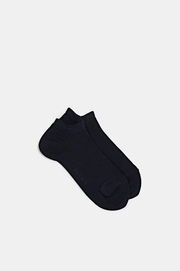 Double pack of trainer socks in an organic cotton blend, MARINE, detail image number 2