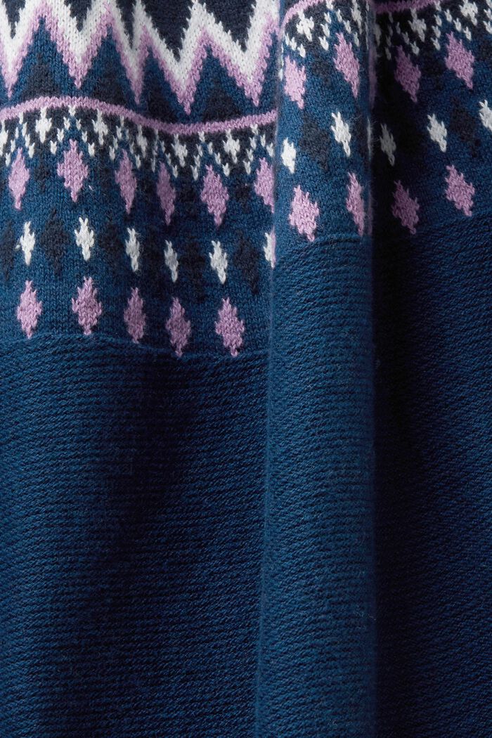 Jacquard jumper, PETROL BLUE, detail image number 5