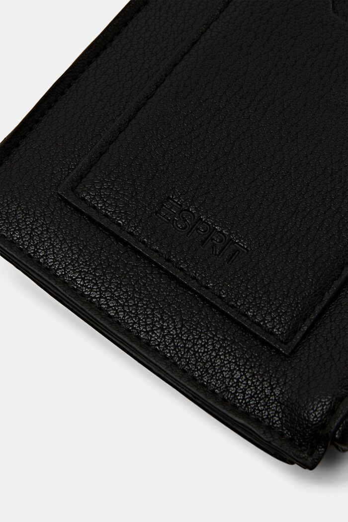 Smartphone bag in faux leather, BLACK, detail image number 1