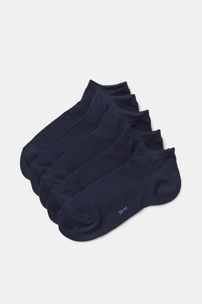 5-pair pack of blended cotton socks, MARINE, detail image number 0