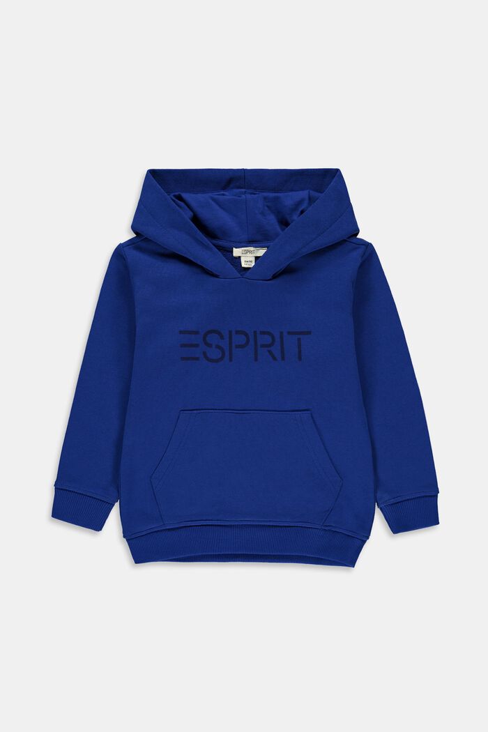 Logo hoodie in 100% cotton, BRIGHT BLUE, detail image number 0