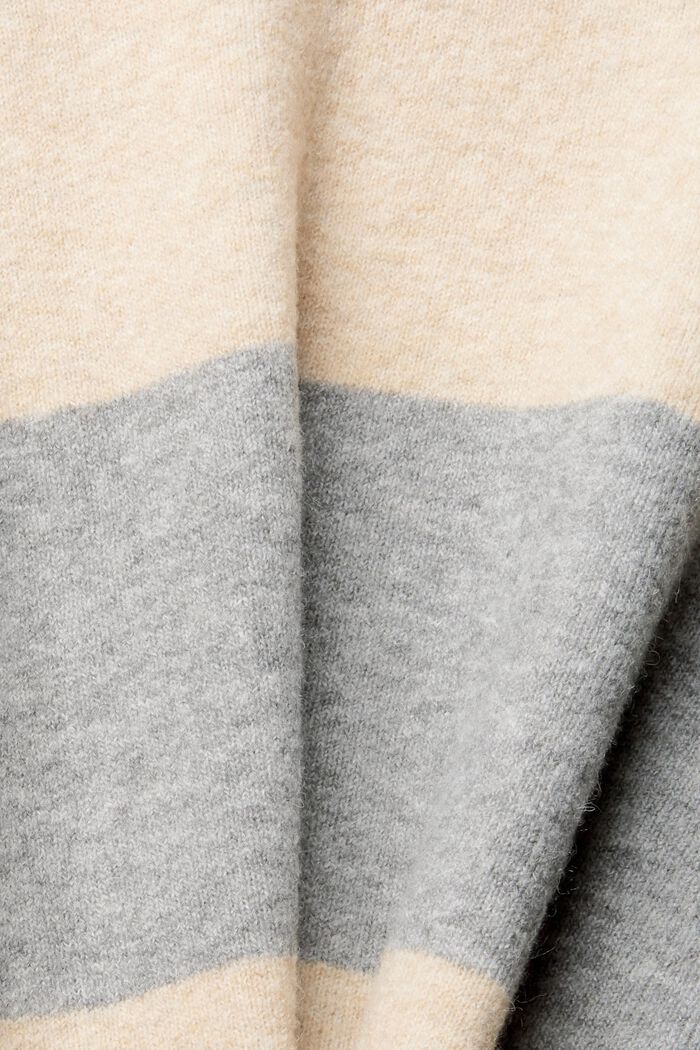 With wool: jumper with buttons, MEDIUM GREY, detail image number 1