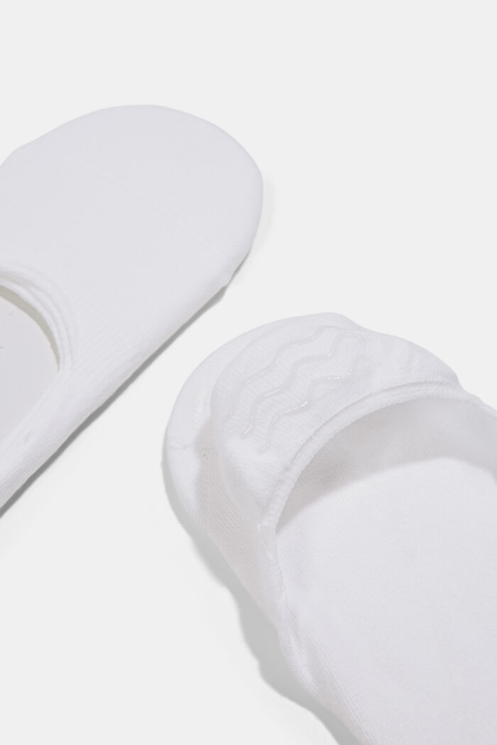 Double pack of trainer liners with an anti-slip finish, WHITE, detail image number 1