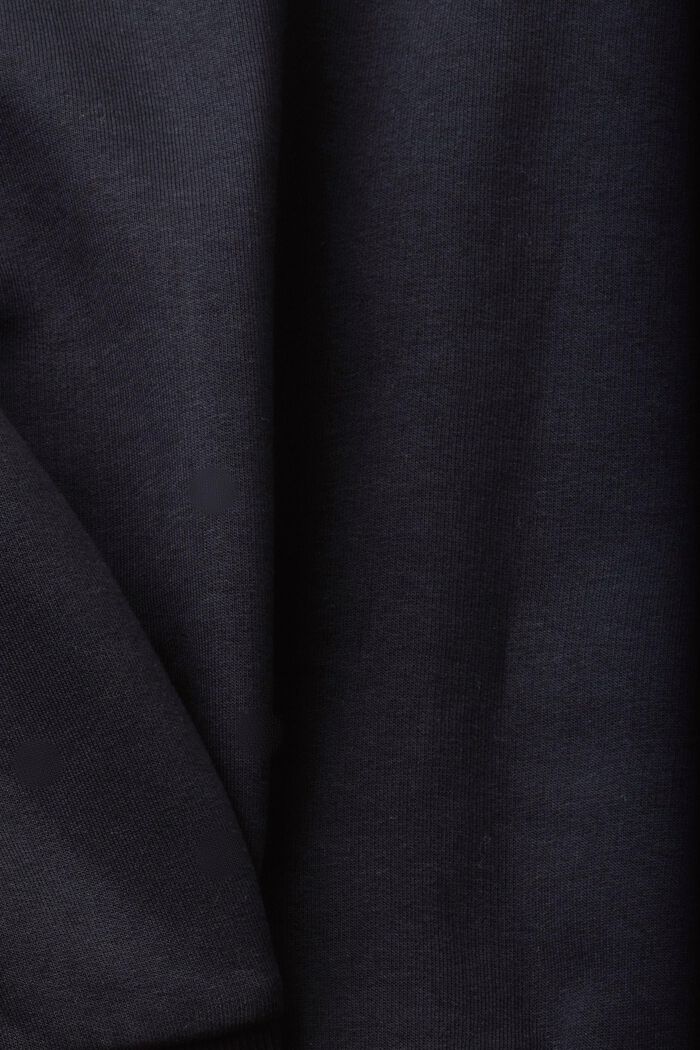 Cropped zip trough hoodie, BLACK, detail image number 5
