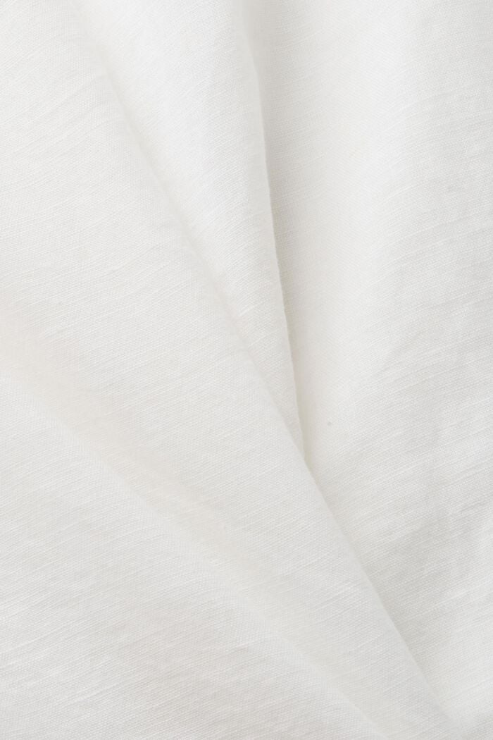 Sleeveless linen blend blouse, OFF WHITE, detail image number 6