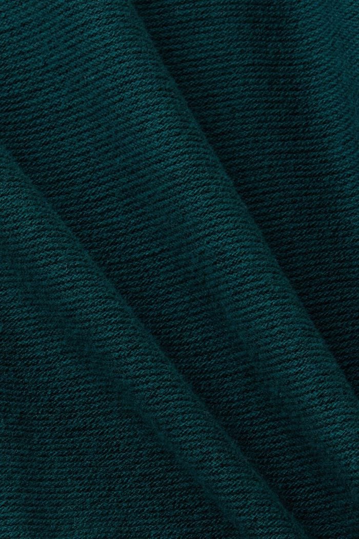 Cotton Jacquard Sweater, EMERALD GREEN, detail image number 5