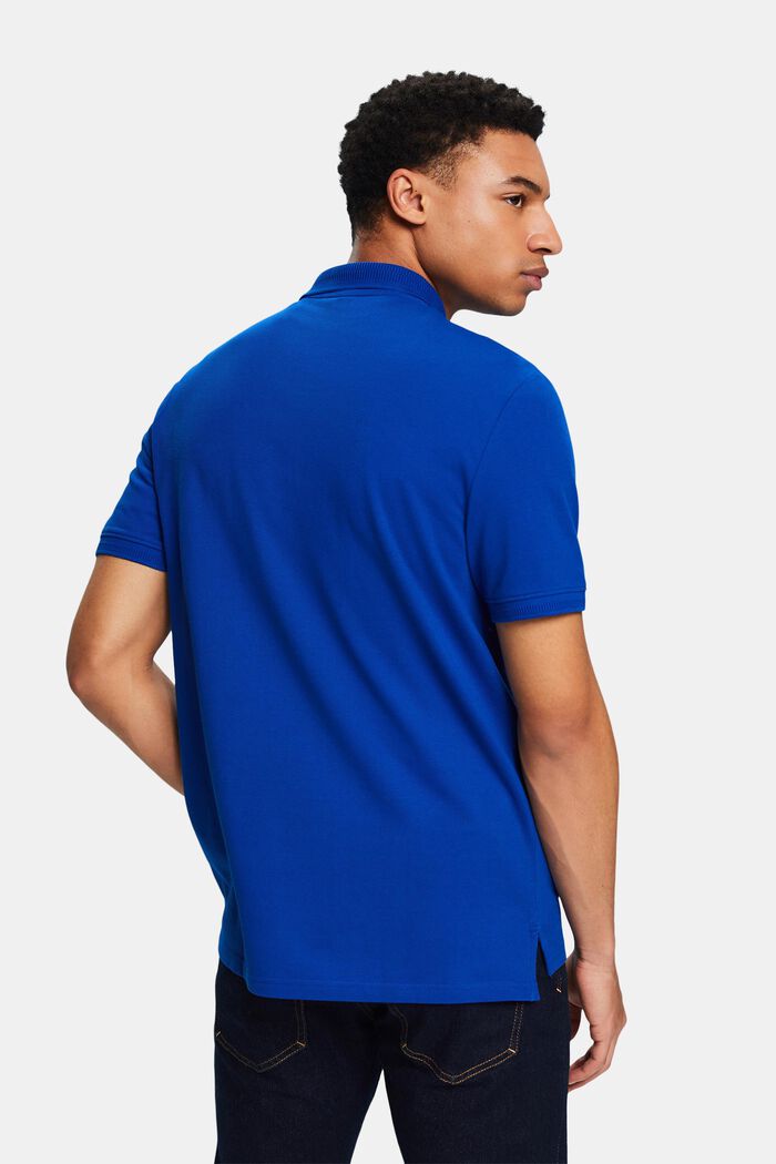 Pima Cotton Piqué Polo Shirt, BRIGHT BLUE, detail image number 2