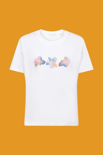 Cotton t-shirt with flower print