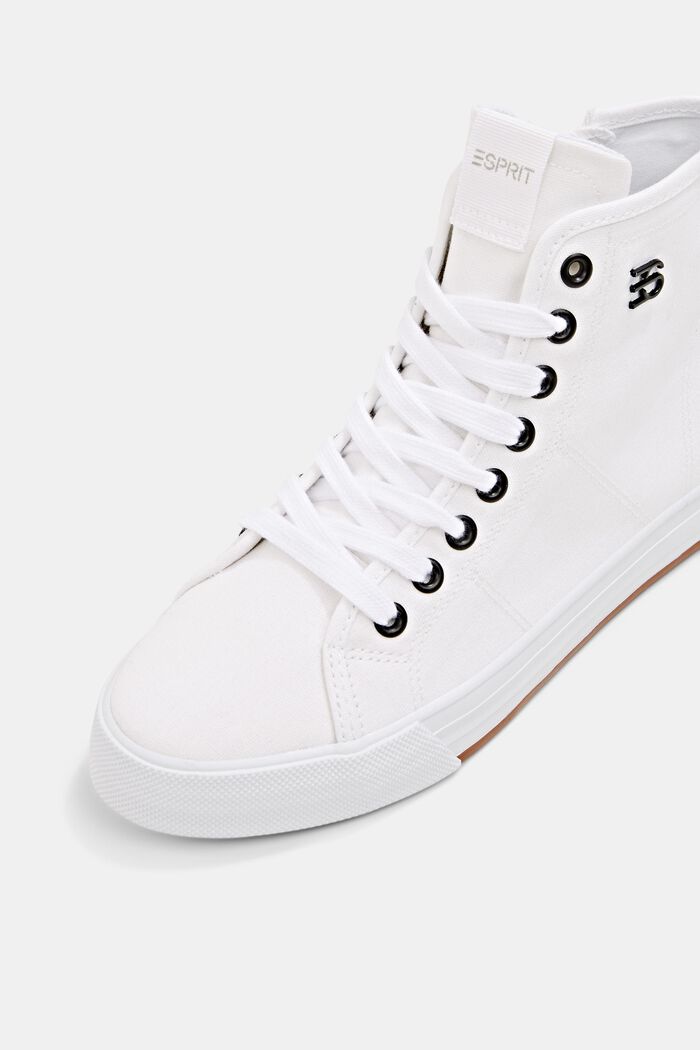 Trainers with a high shaft, WHITE, detail image number 3