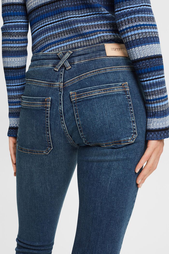 Skinny Mid-Rise Jeans, BLUE DARK WASHED, detail image number 1