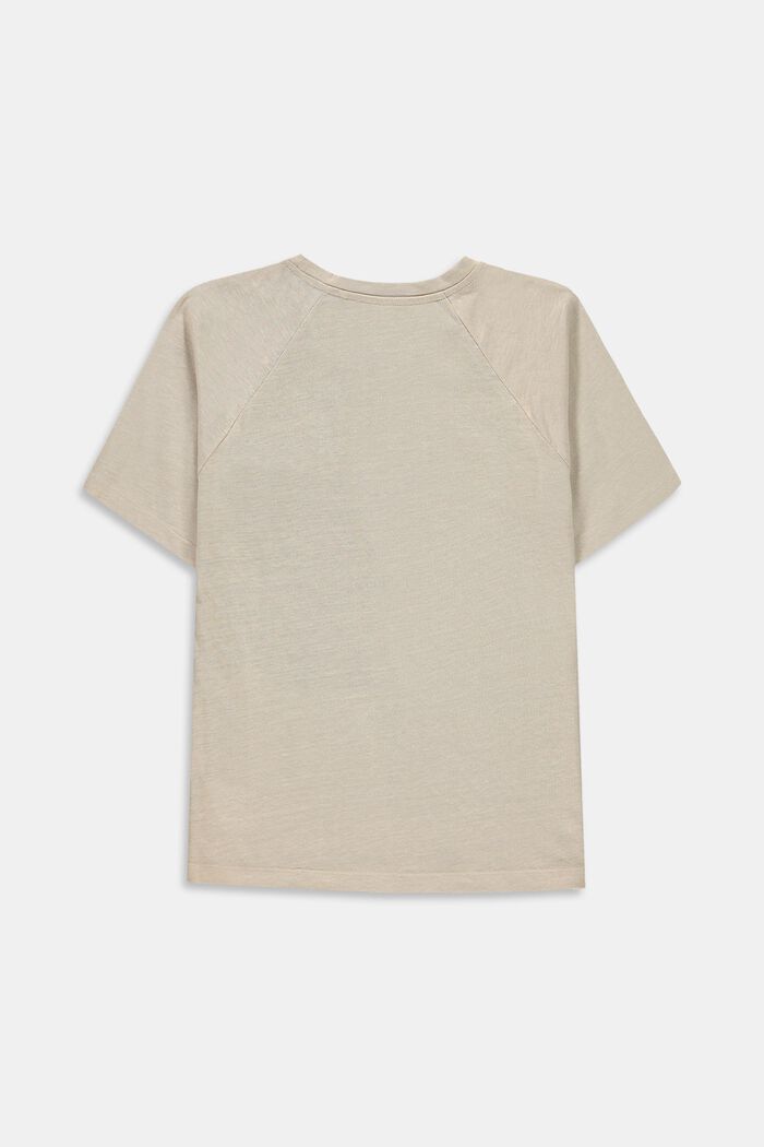 Oversized colour block T-shirt made with linen