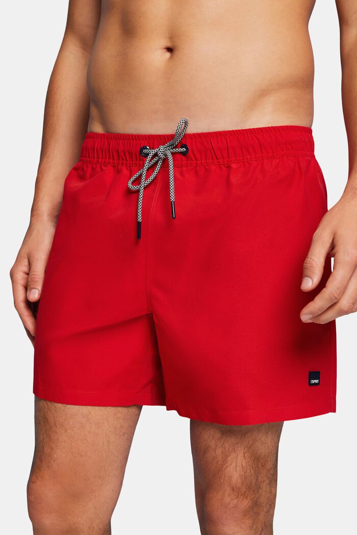 Elastic Waistband Beach Bottoms, ORANGE RED, detail image number 2