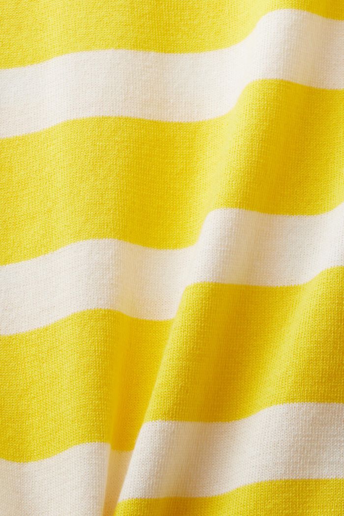 Striped Cotton Top, YELLOW, detail image number 4