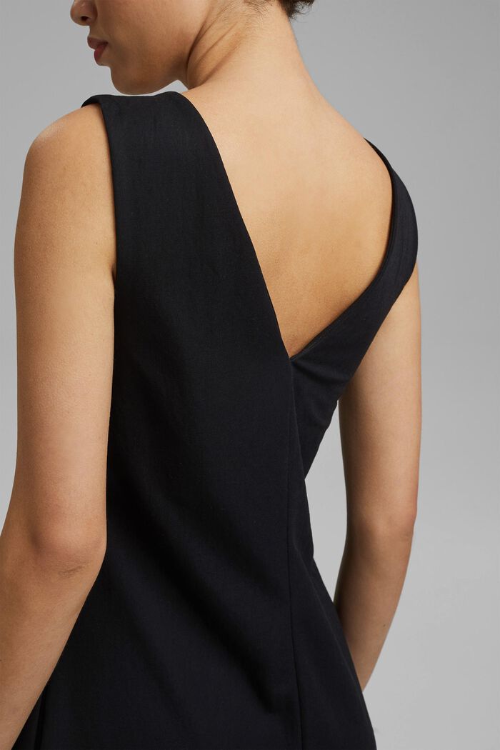 V-neck midi dress, LENZING™ ECOVERO™, BLACK, detail image number 6