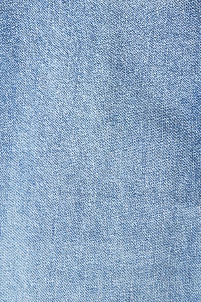 Jeans with a double button, organic cotton, BLUE LIGHT WASHED, detail image number 1