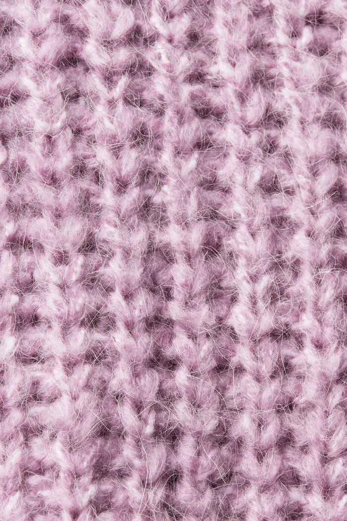 Chunky roll neck jumper with alpaca and wool, LILAC, detail image number 1