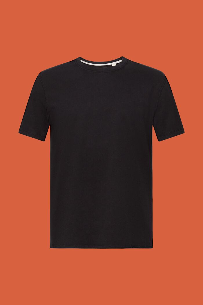 Garment-dyed jersey t-shirt, 100% cotton, BLACK, detail image number 6