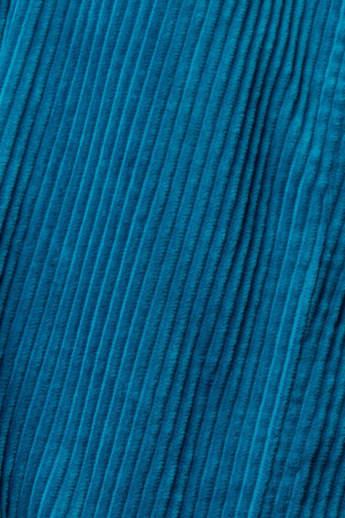 Cropped wide leg corduroy trousers, TEAL BLUE, detail image number 1