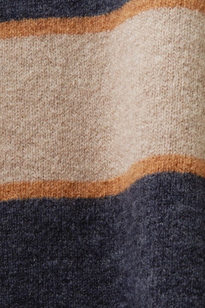 Striped Wool-Blend Jumper, NAVY, detail image number 6