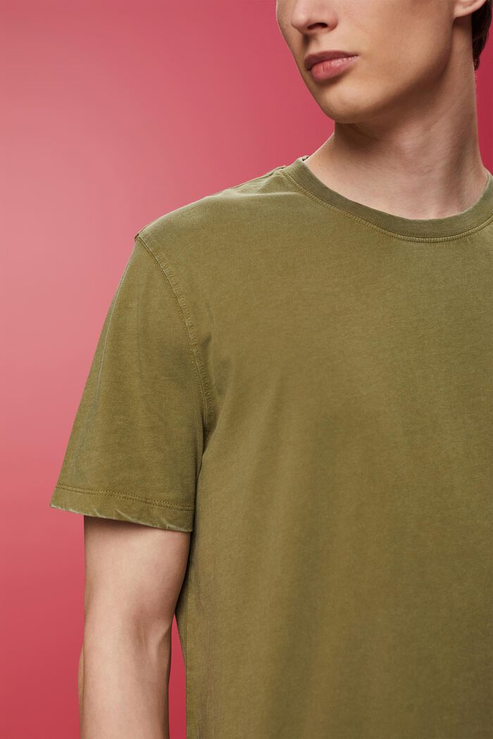 Garment-dyed jersey t-shirt, 100% cotton, OLIVE, detail image number 2