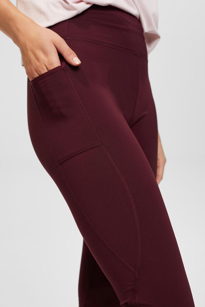 Leggings with pockets, BORDEAUX RED, detail image number 0