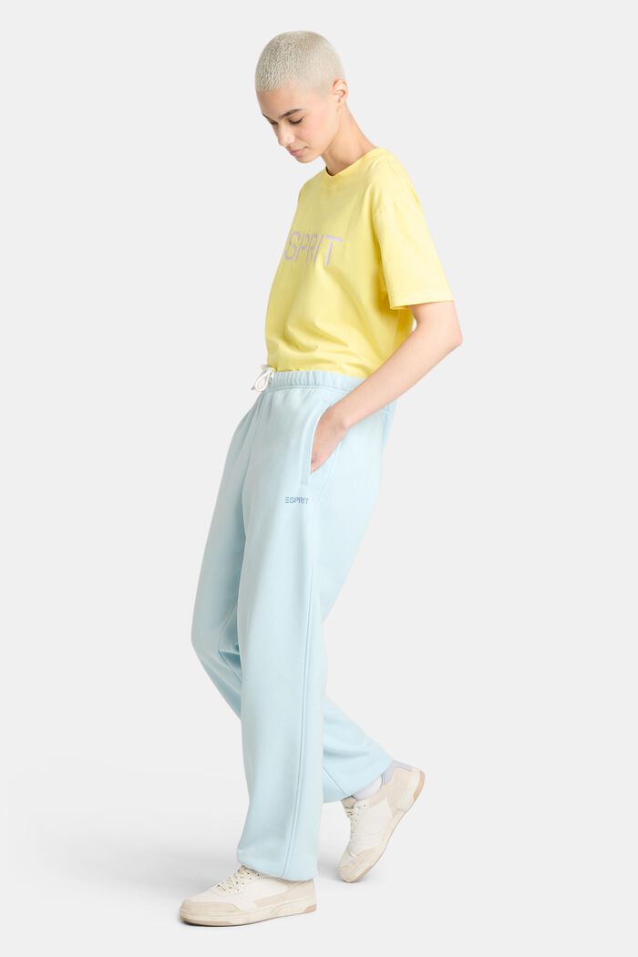Unisex Cotton Fleece Logo Sweatpants, PASTEL BLUE, detail image number 0