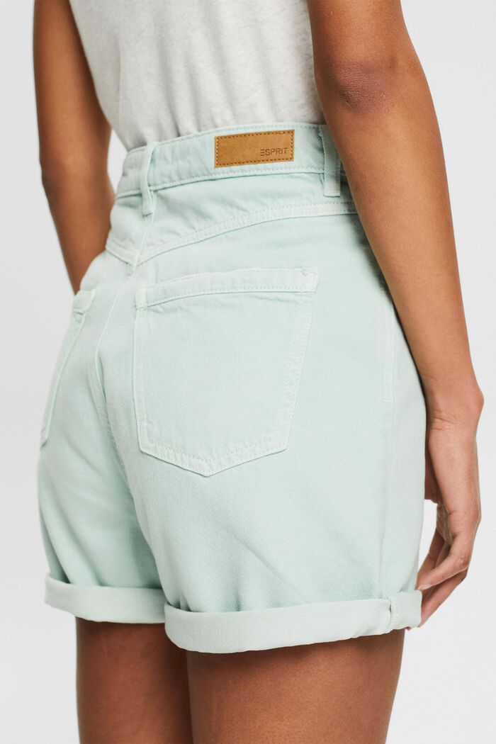 Shorts with distressed effects, DUSTY GREEN, detail image number 1