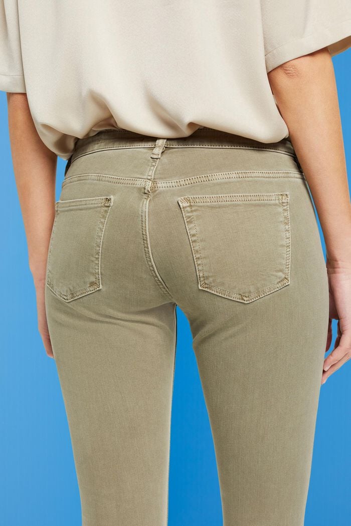 Mid-rise skinny jeans, LIGHT KHAKI, detail image number 2