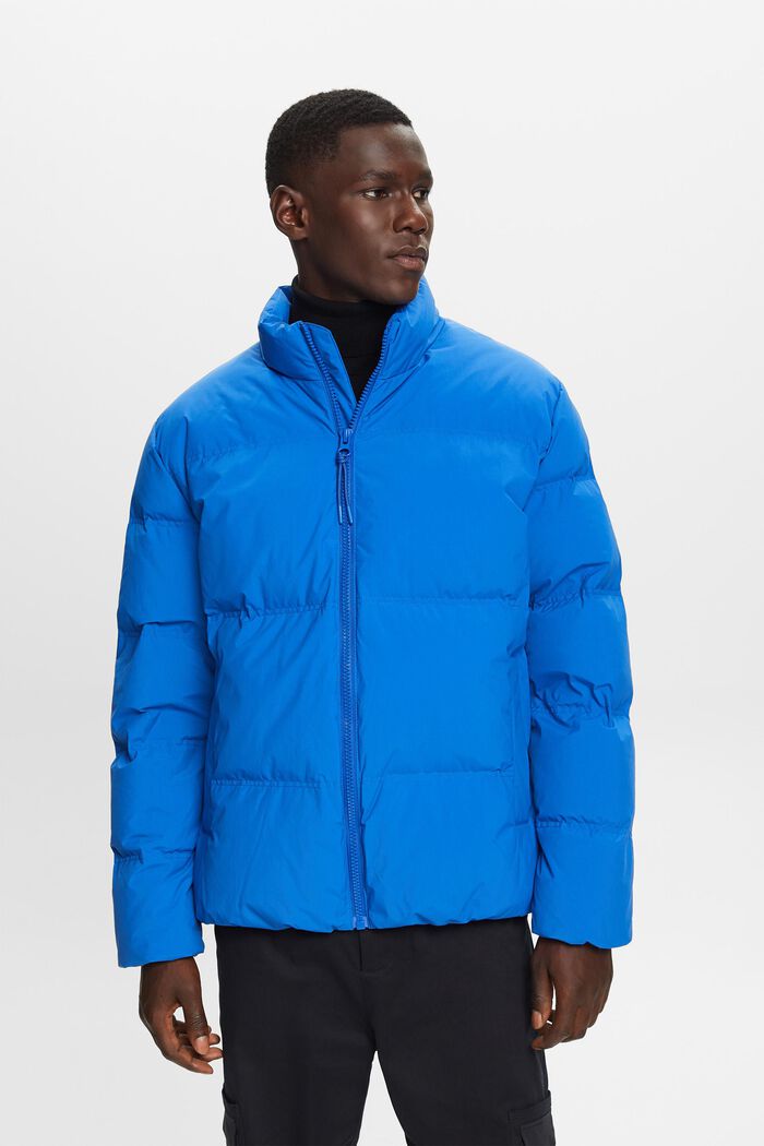 Recycled: puffer jacket with down, BRIGHT BLUE, detail image number 2