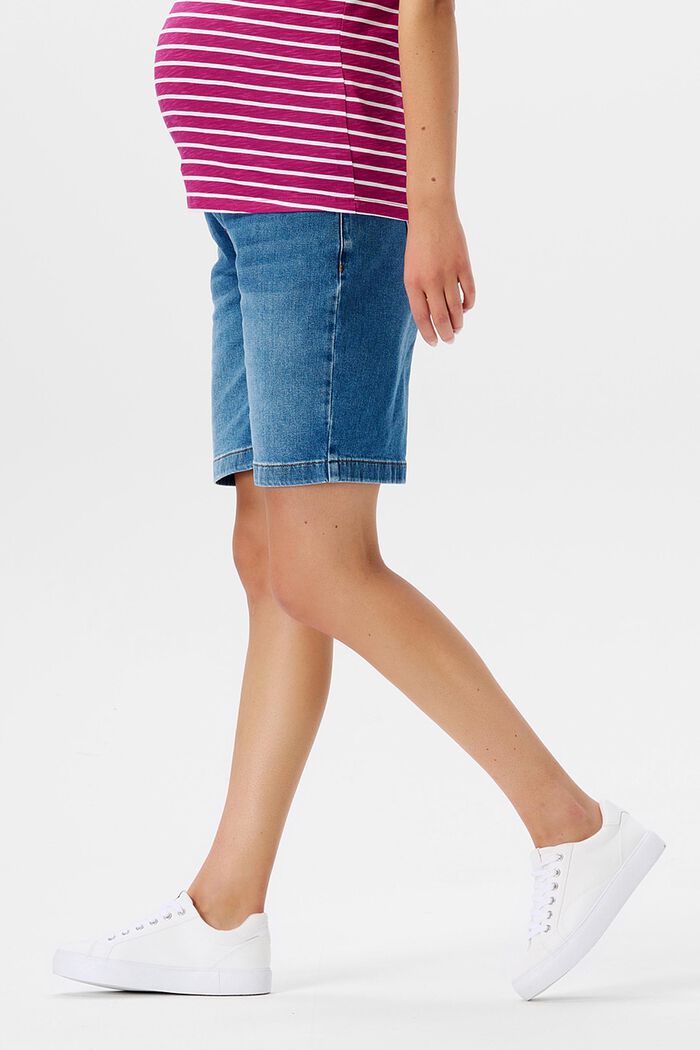 Bermuda shorts with over-the-bump waistband, BLUE MEDIUM WASHED, detail image number 2