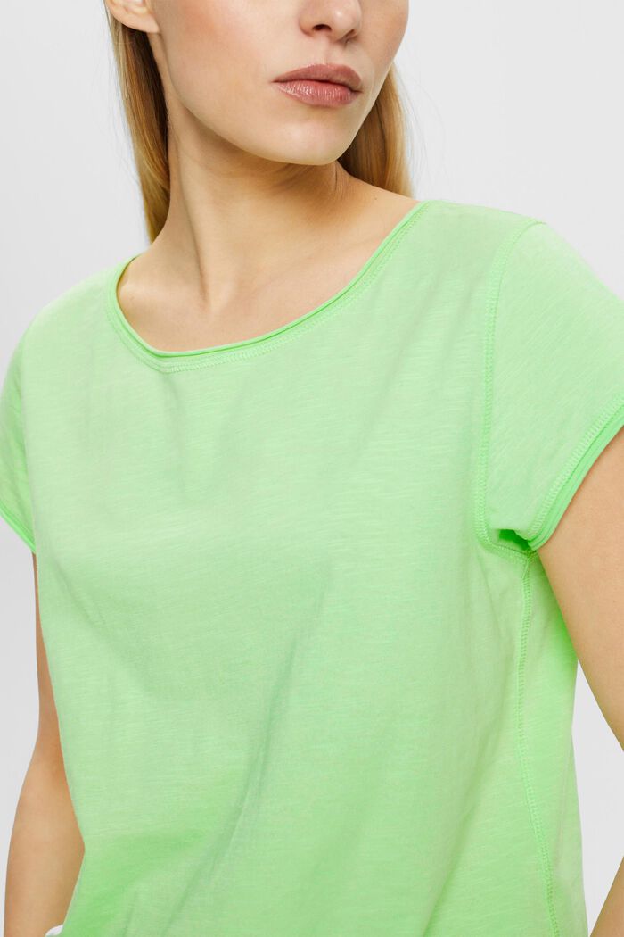 Slub cotton t-shirt, CITRUS GREEN, detail image number 2