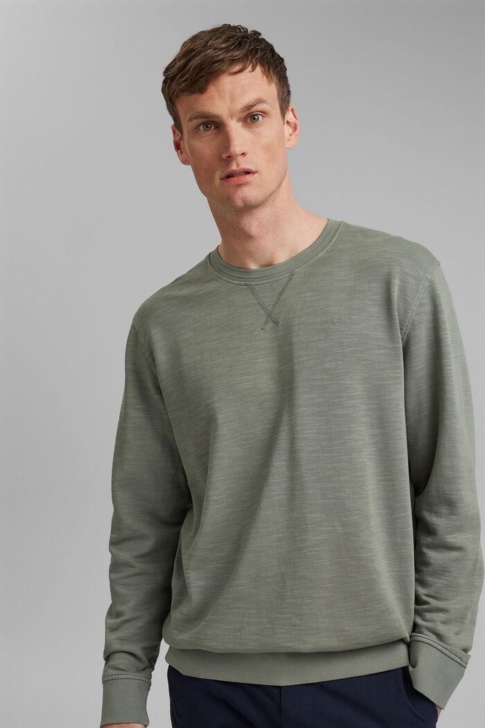 Sweatshirt made of 100% organic cotton, LIGHT KHAKI, detail image number 0