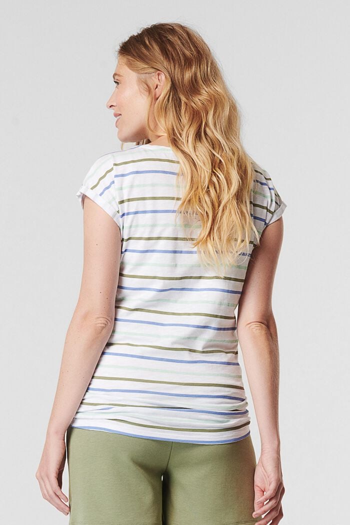 Striped T-shirt in organic cotton, PALE MINT, detail image number 1