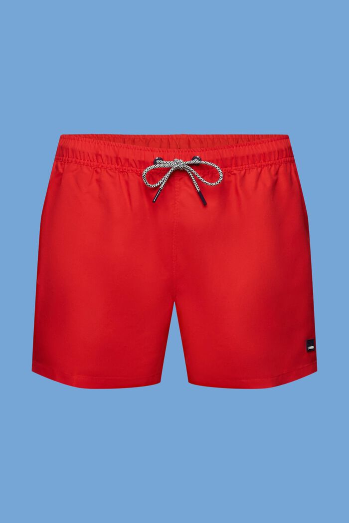 Elastic Waistband Beach Bottoms, ORANGE RED, detail image number 6