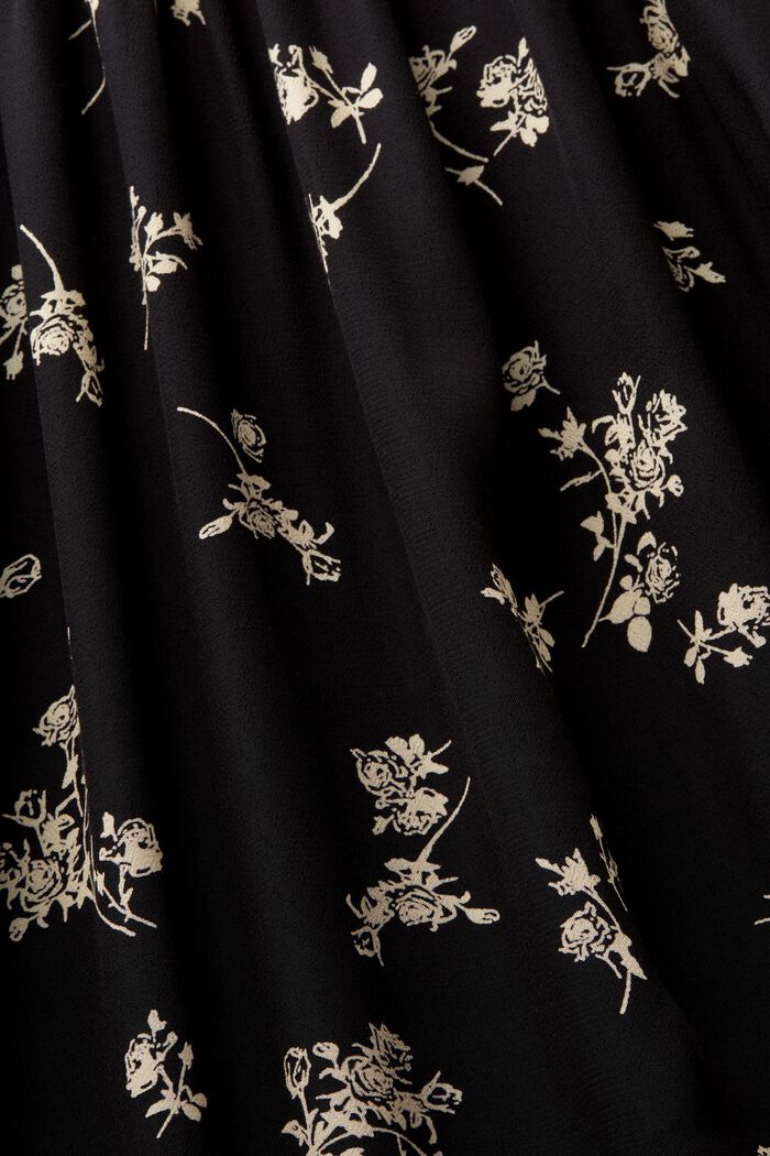 Printed Crêpe Midi Dress, BLACK, detail image number 5