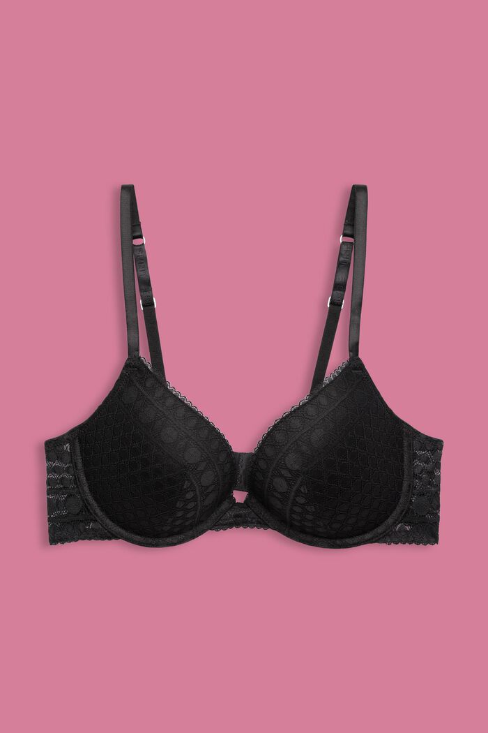 ESPRIT - Recycled: push-up bra with lace at our online shop