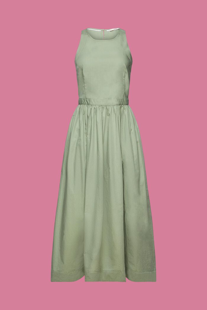 Cotton Midi Dress, PALE KHAKI, detail image number 6
