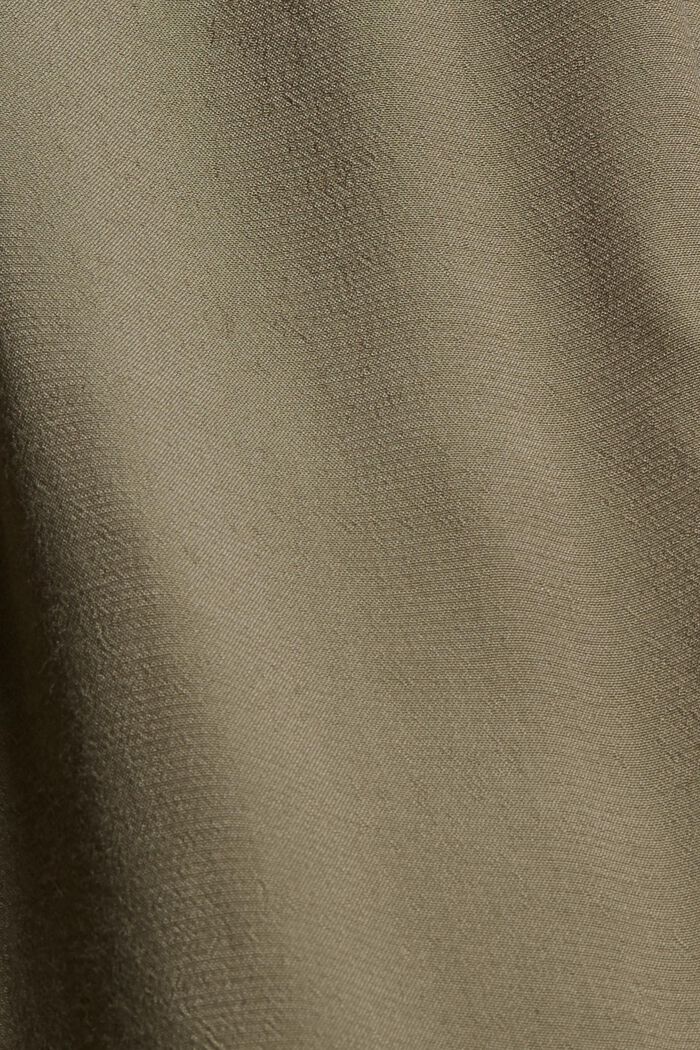 Longer tunic blouse containing LENZING™ ECOVERO™, DARK KHAKI, detail image number 4