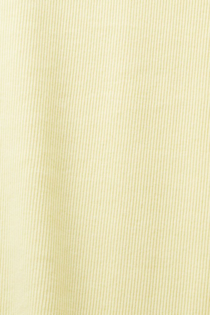 Ribbed Crewneck Top, LIME YELLOW, detail image number 6